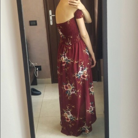 💥HP💥 Floral Print Beach Long Off Shoulder Dress - Picture 4 of 8